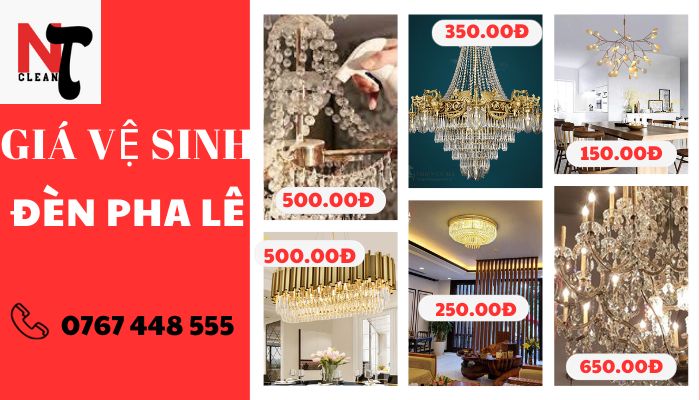 Giá vệ sinh đèn chùm chuyên nghiệp
